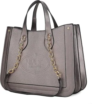 MKF Collection Tote Bag for Women, Vegan Leather Top-Handle Shoulder bag Purse Tote Satchel Handbag