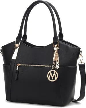MKF Collection Tote Satchel Handbag for Women: PU Leather Shoulder Bag  Top-Handle Purse, Ladies Pocketbook By Mia K