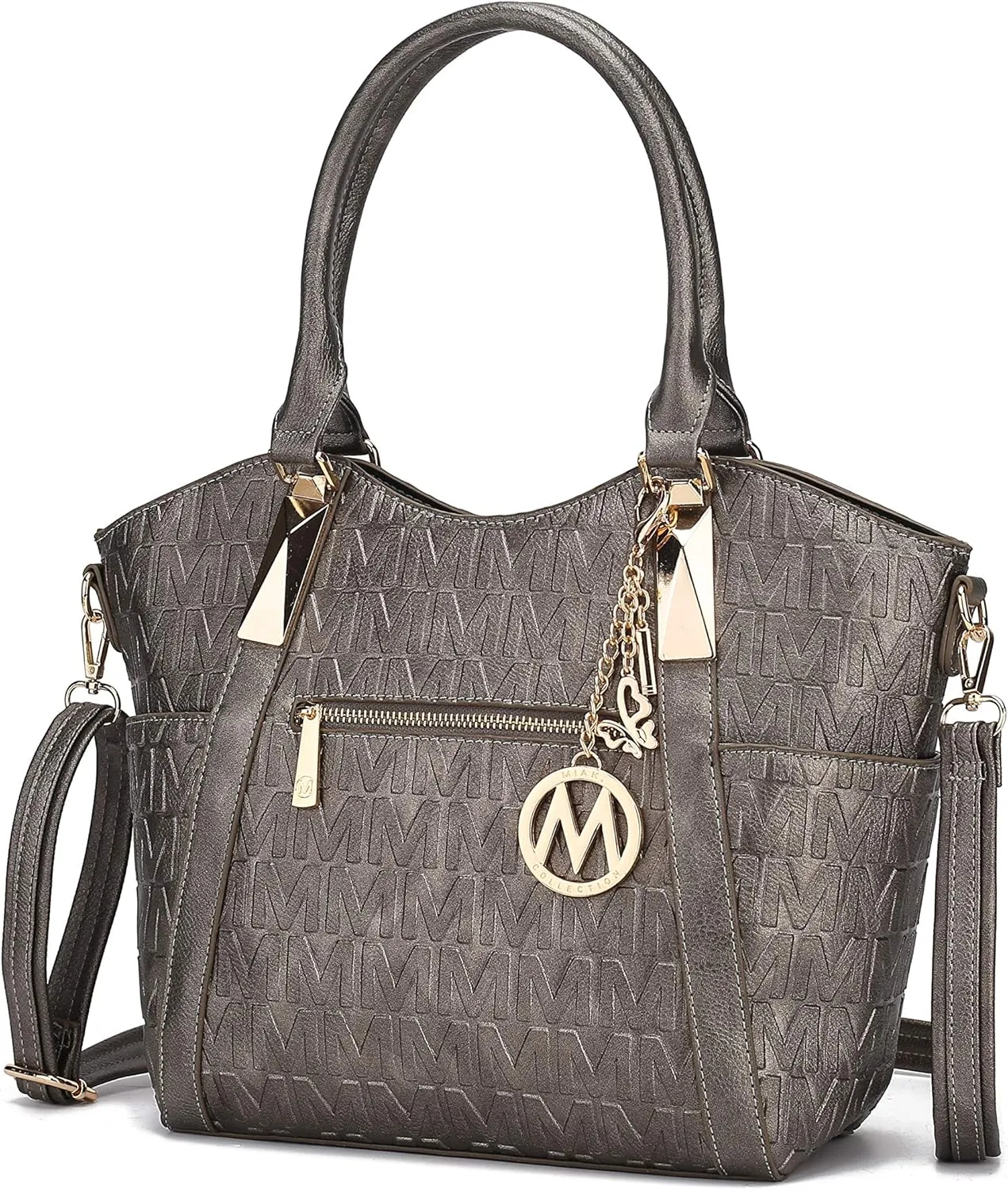 MKF Collection Tote Satchel Handbag for Women: PU Leather Shoulder Bag  Top-Handle Purse, Ladies Pocketbook By Mia K