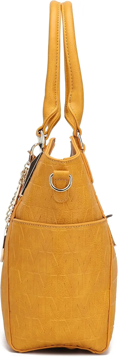 MKF Collection Tote Satchel Handbag for Women: PU Leather Shoulder Bag  Top-Handle Purse, Ladies Pocketbook By Mia K