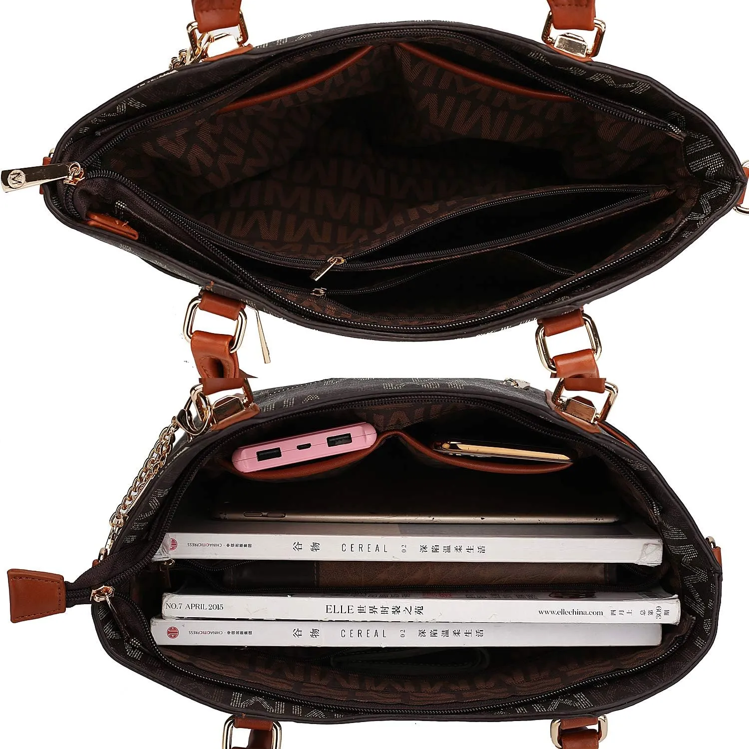 MKF Collection Tote Satchel Handbag for Women: PU Leather Shoulder Bag  Top-Handle Purse, Ladies Pocketbook By Mia K