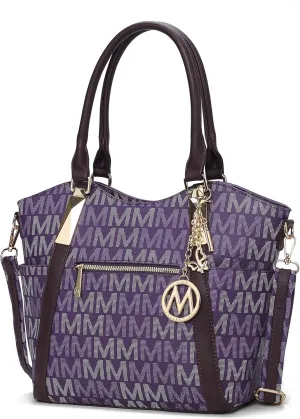MKF Collection Tote Satchel Handbag for Women: PU Leather Shoulder Bag  Top-Handle Purse, Ladies Pocketbook By Mia K