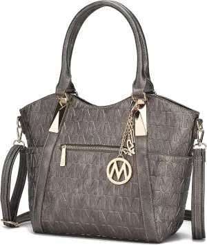 MKF Collection Tote Satchel Handbag for Women: PU Leather Shoulder Bag  Top-Handle Purse, Ladies Pocketbook By Mia K