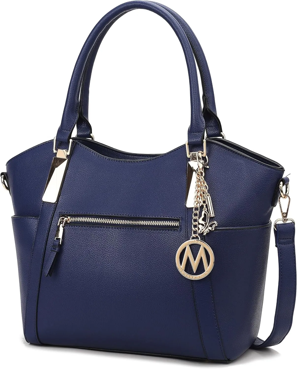 MKF Collection Tote Satchel Handbag for Women: PU Leather Shoulder Bag  Top-Handle Purse, Ladies Pocketbook By Mia K