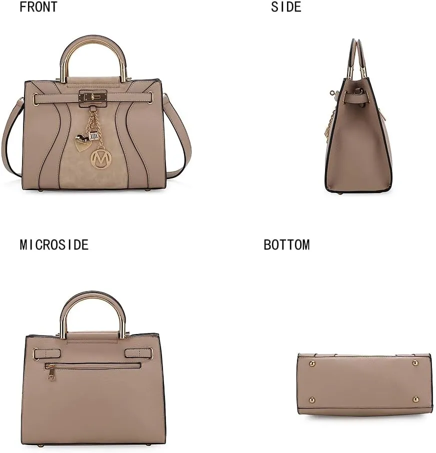 MKF Collection Women's Satchel Bag,Vegan Leather Top Handle Shoulder Bag Handbag Purse by Mia K