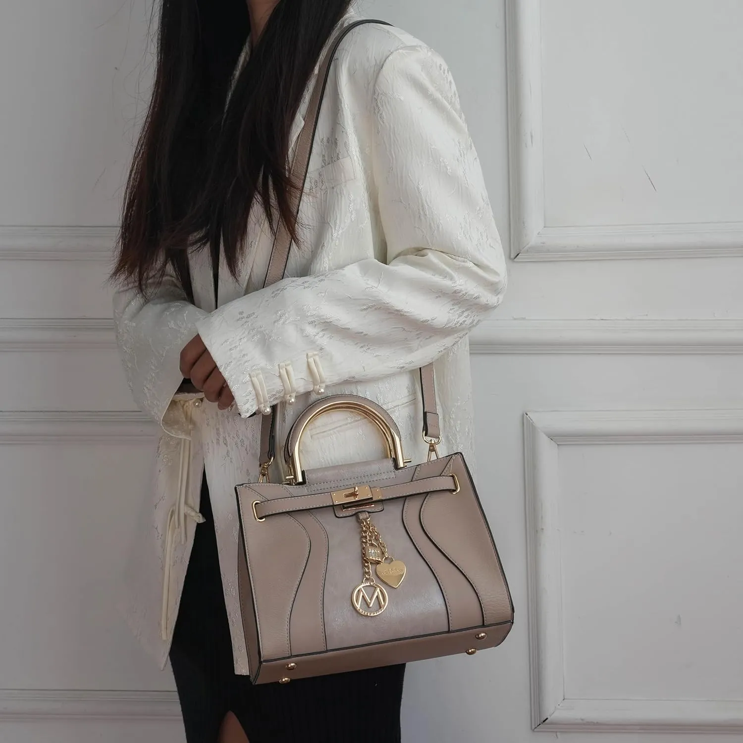 MKF Collection Women's Satchel Bag,Vegan Leather Top Handle Shoulder Bag Handbag Purse by Mia K