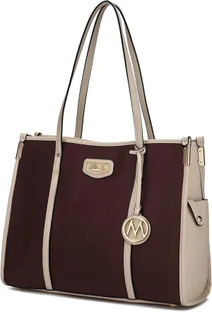 MKF Collection Women's Shoulder Bag, PU Leather Ladies Satchel Handbag  Top Handle Tote Bag Fashion Purse by Mia K