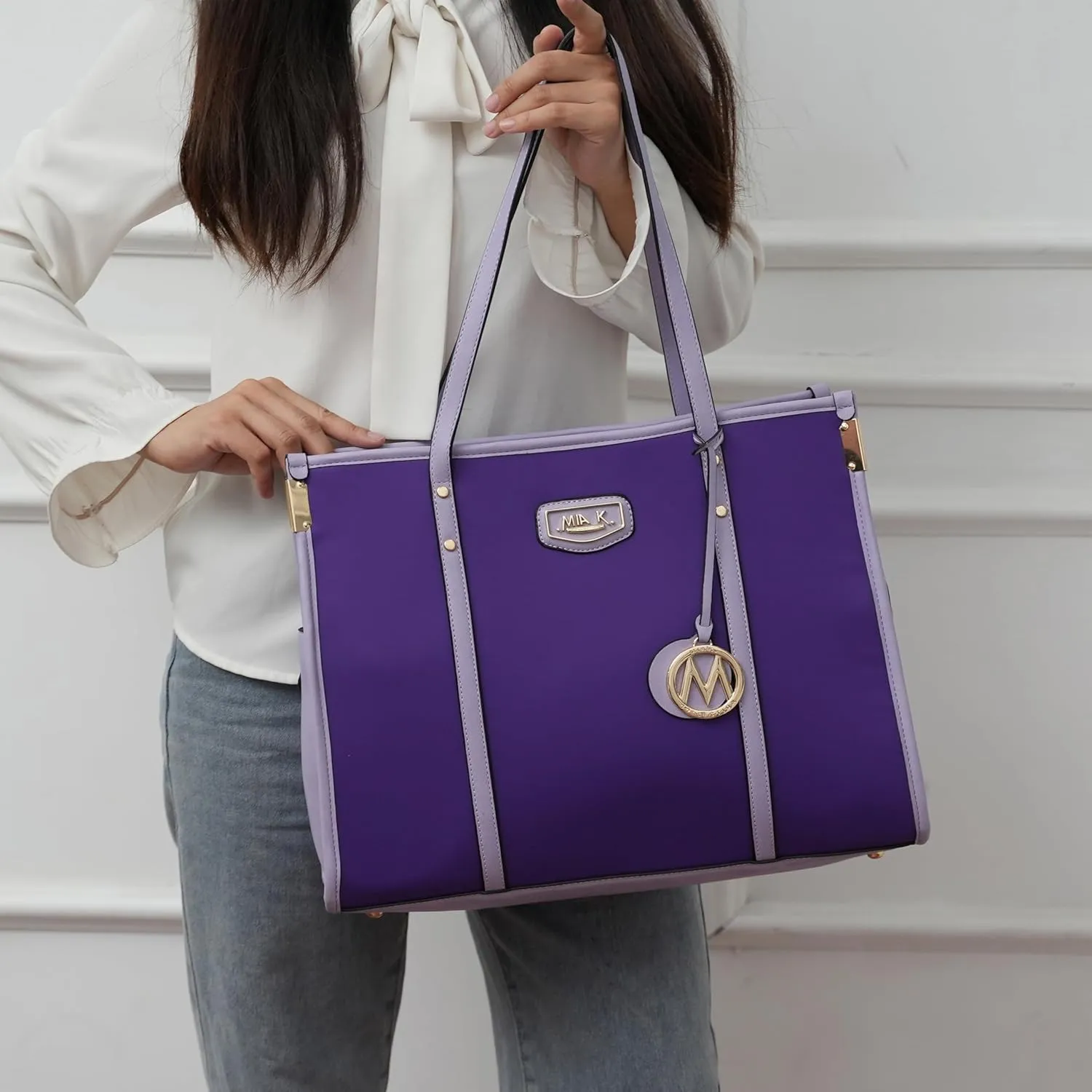 MKF Collection Women's Shoulder Bag, PU Leather Ladies Satchel Handbag  Top Handle Tote Bag Fashion Purse by Mia K