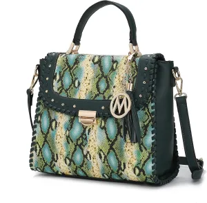 MKF Crossbody Satchel Bags for Women  PU Leather Shoulder Pocketbook Handbag  Lady Top Handle Tote Purse Taupe