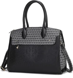 MKF Crossbody Satchel Bags for Women  PU Leather Shoulder Pocketbook Handbag  Lady Top Handle Tote Purse