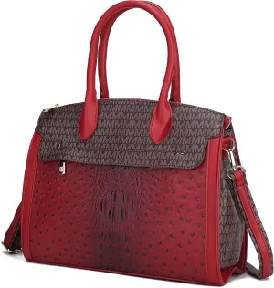 MKF Crossbody Satchel Bags for Women  PU Leather Shoulder Pocketbook Handbag  Lady Top Handle Tote Purse