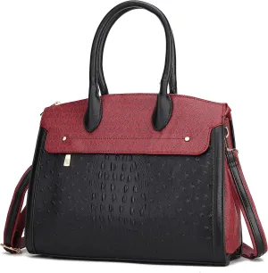 MKF Crossbody Satchel Bags for Women  PU Leather Shoulder Pocketbook Handbag  Lady Top Handle Tote Purse