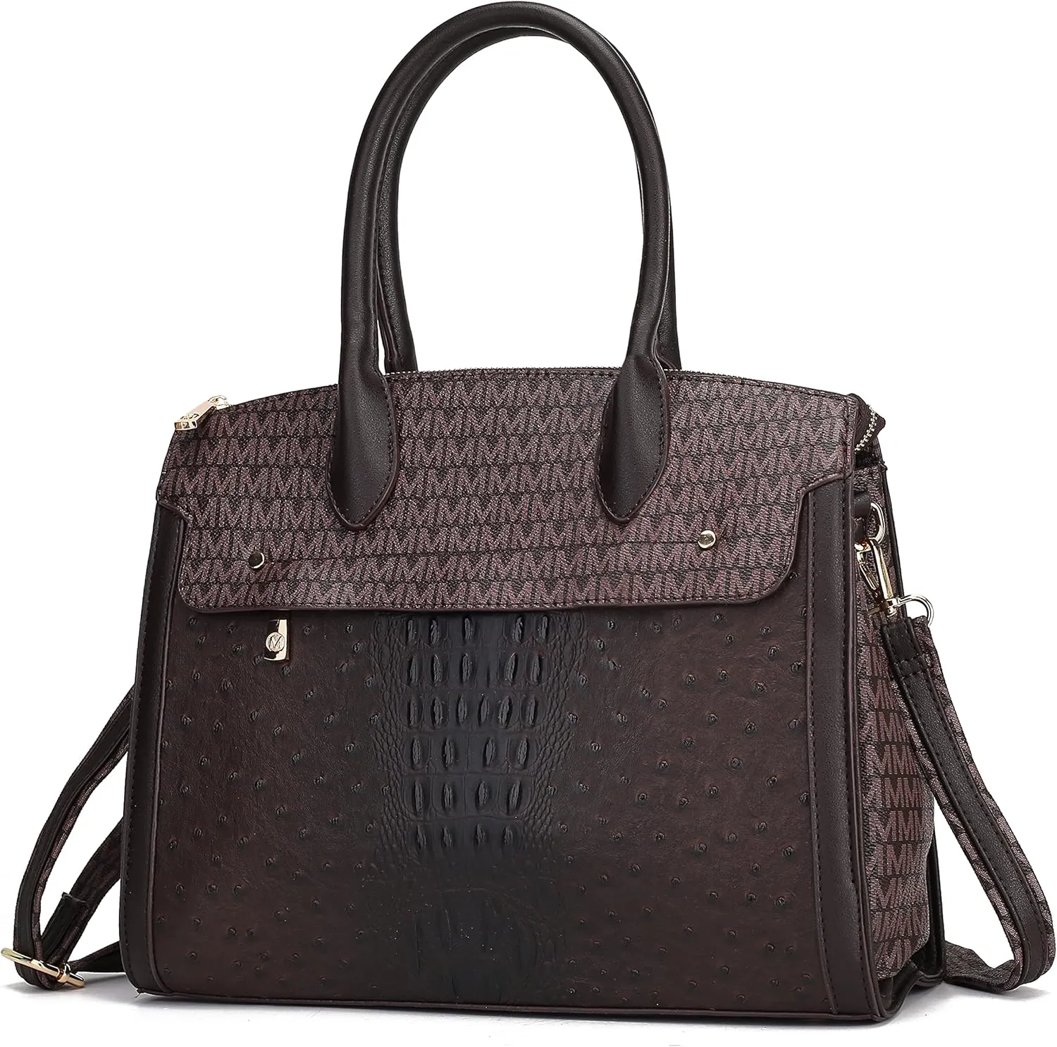 MKF Crossbody Satchel Bags for Women  PU Leather Shoulder Pocketbook Handbag  Lady Top Handle Tote Purse
