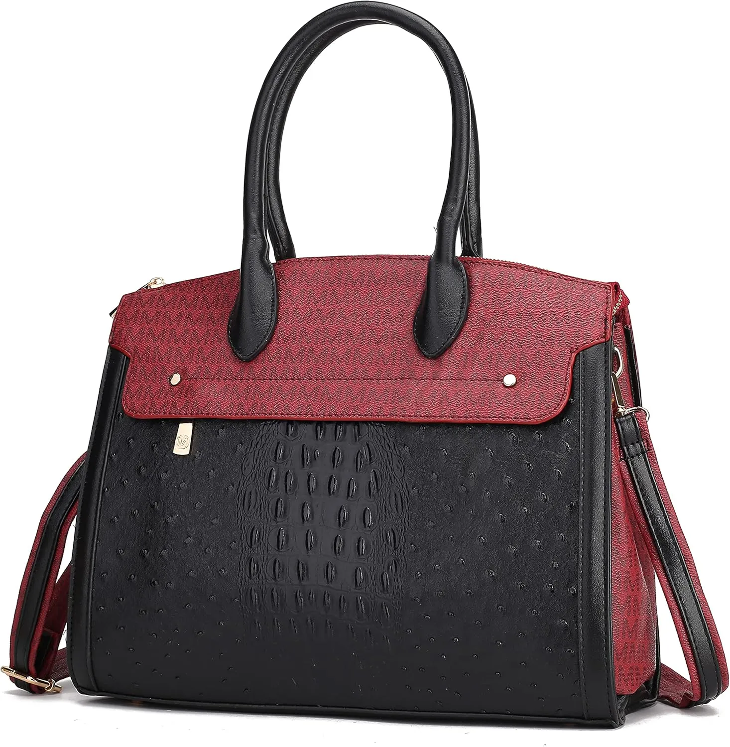 MKF Crossbody Satchel Bags for Women  PU Leather Shoulder Pocketbook Handbag  Lady Top Handle Tote Purse