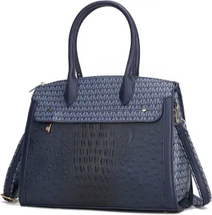 MKF Crossbody Satchel Bags for Women  PU Leather Shoulder Pocketbook Handbag  Lady Top Handle Tote Purse