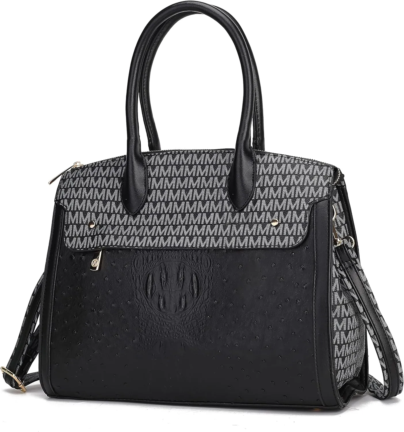 MKF Crossbody Satchel Bags for Women  PU Leather Shoulder Pocketbook Handbag  Lady Top Handle Tote Purse