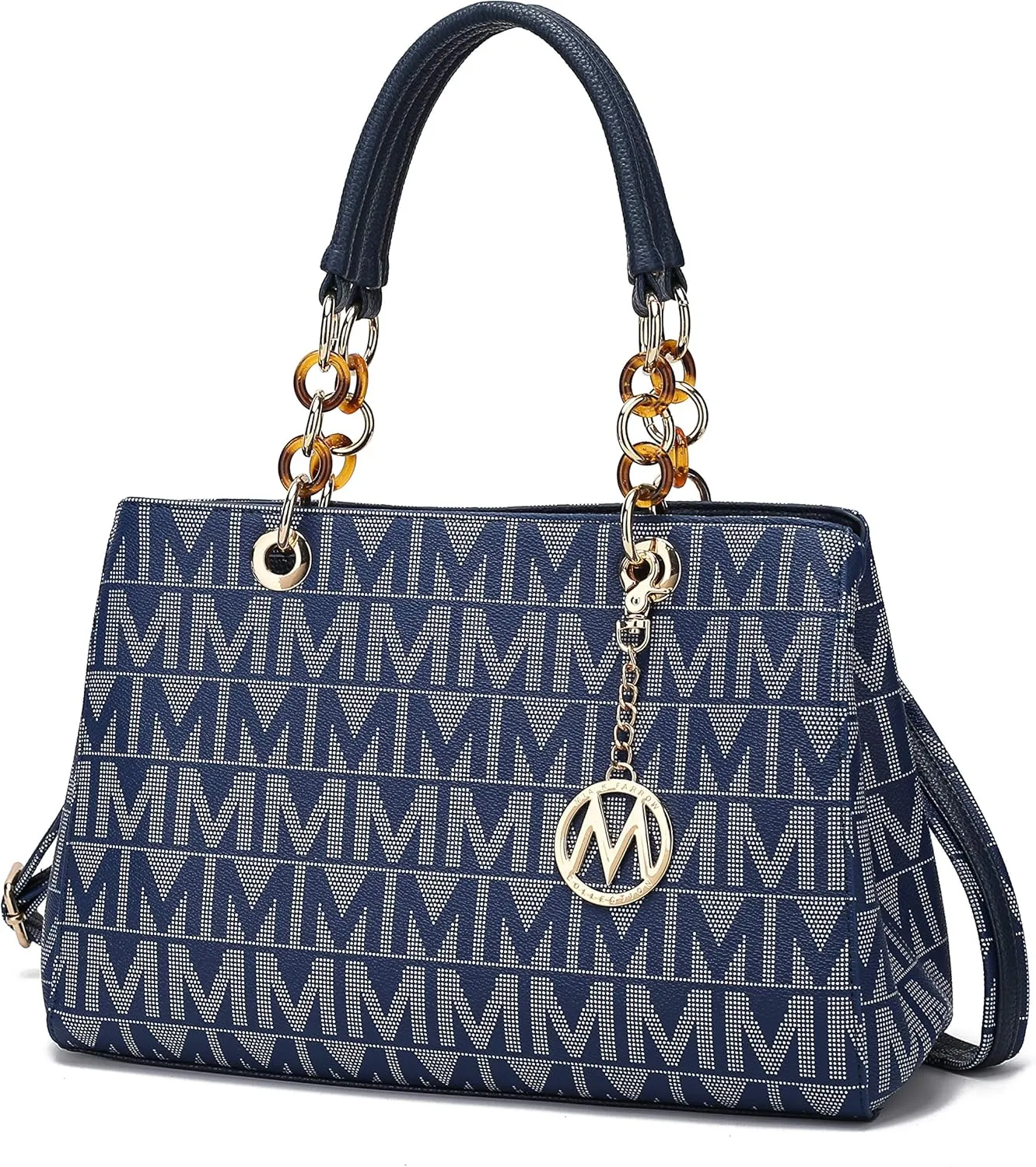 MKF Crossbody Satchel Tote Handbag for Women, Shoulder Bag Strap  PU Leather Pocketbook  Top Handle Woman Purse