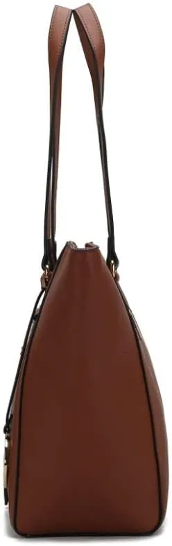 MKF Crossbody Tote Bag for Women & Wristlet Purse Set  PU Leather Top-Handle Satchel Shoulder Handbag