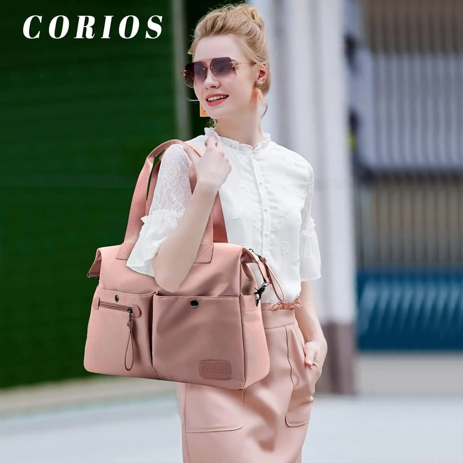 Multi Pocket Crossbody Waterproof Messenger Lightweight Tote Hobo Women Shoulder Nylon Handbag Casual Top Handle