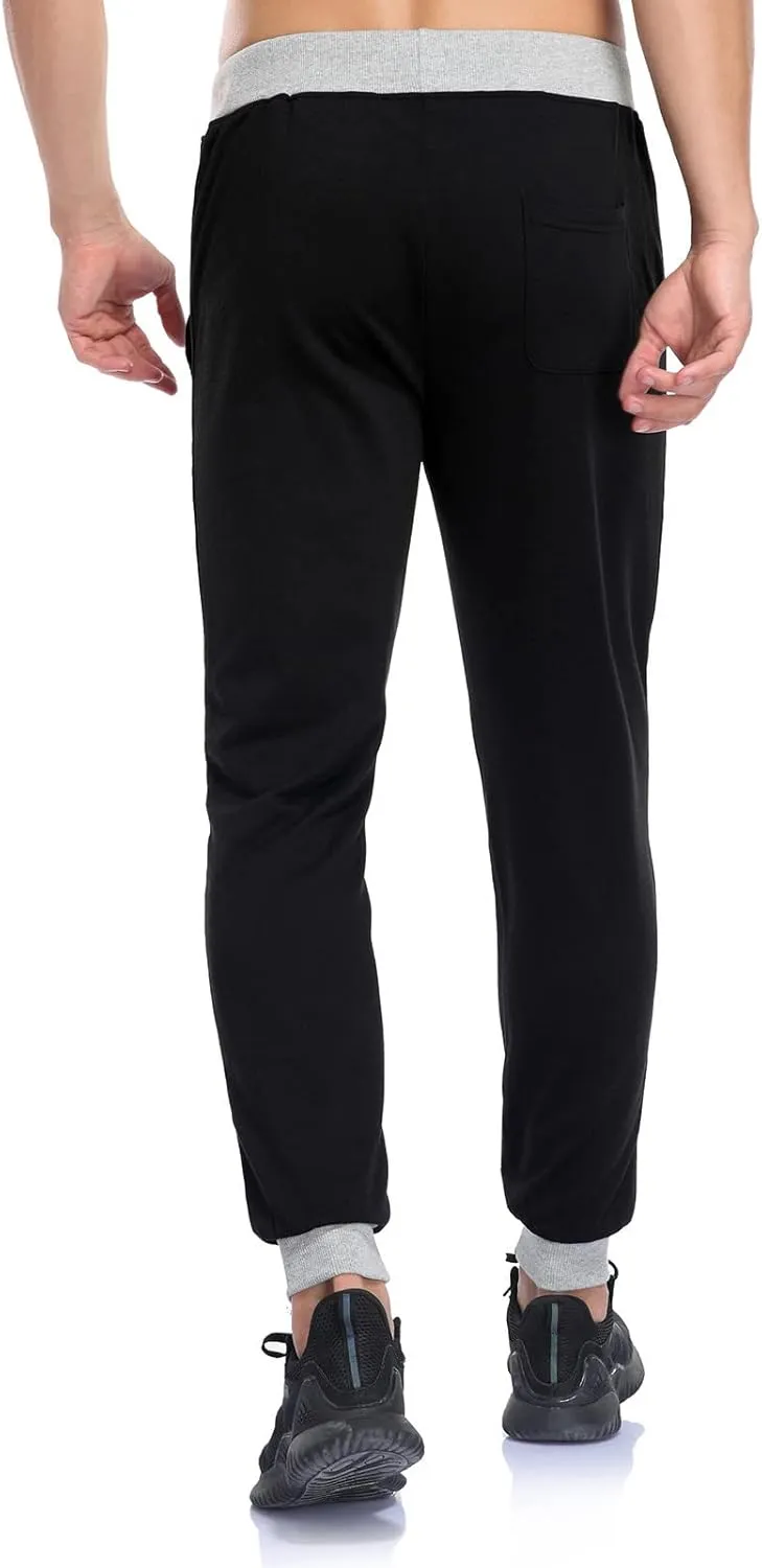Muscularfit Lightweight Pants Men 2023 Casual Loose Lace-Up Elasticated Sport Sweatpants Regular Fit Solid Straight Legs