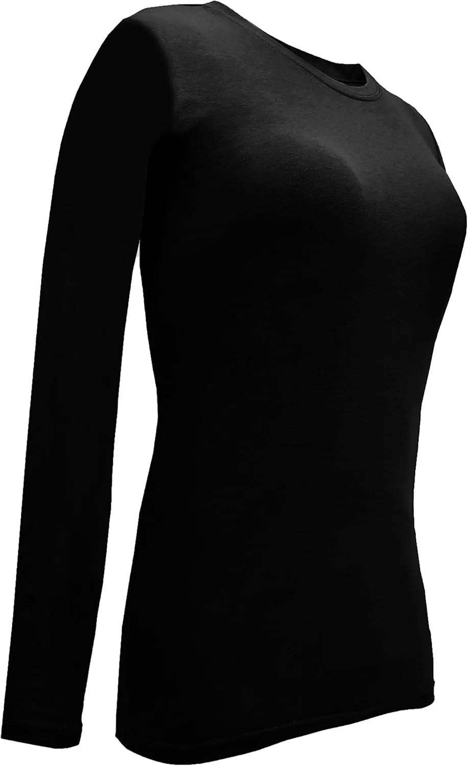 Natural Uniforms Women's Under Scrub Tee Crew Neck Long Sleeve T-Shirt-5-Pack