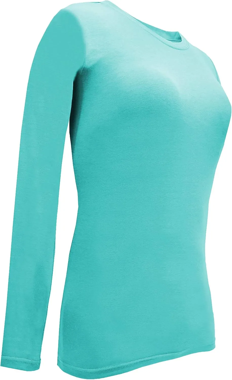 Natural Uniforms Women's Under Scrub Tee Crew Neck Long Sleeve T-Shirt-5-Pack