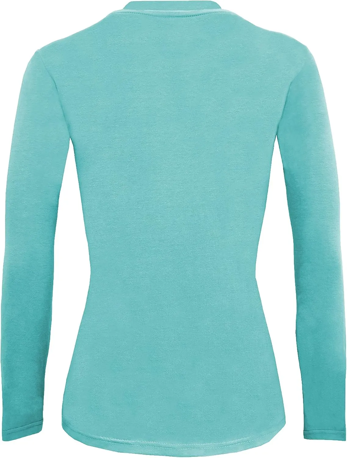 Natural Uniforms Women's Under Scrub Tee Crew Neck Long Sleeve T-Shirt-5-Pack