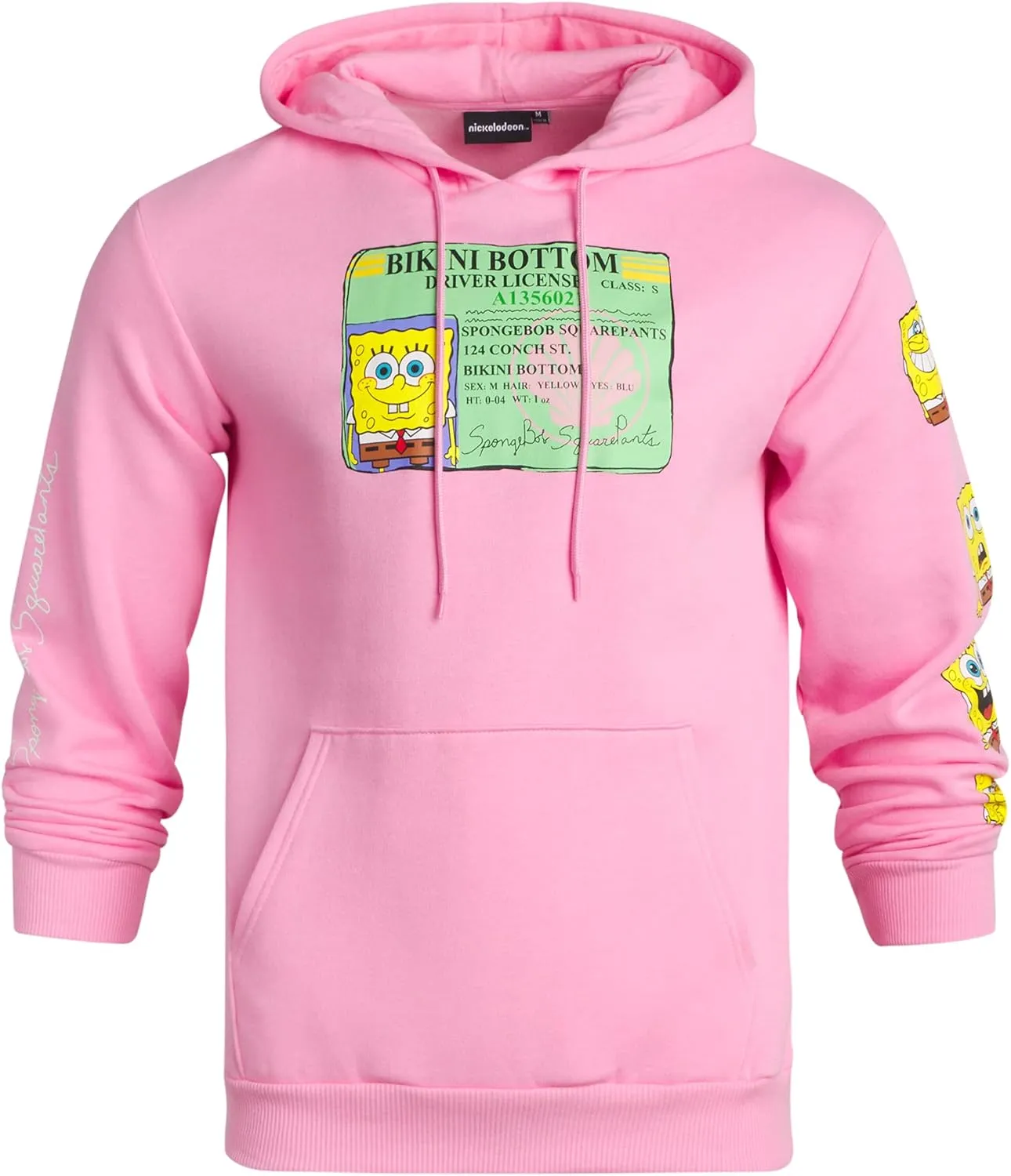 Nickelodeon Mens SpongeBob and Patrick Fleece Sweatshirt  Men and Womens Unisex Pullover Hoodie (Size: S-XL)