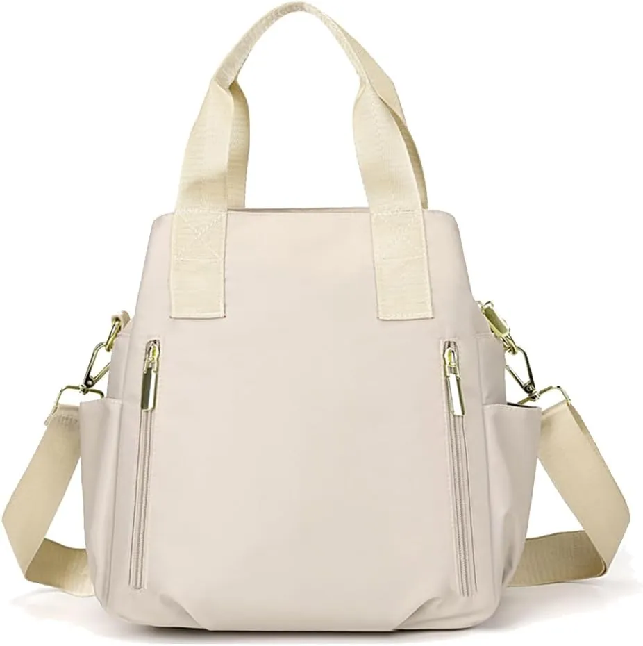 Nylon Crossbody Bag for Women - Waterproof Shoulder Bag with Multi Pockets and Top Handle