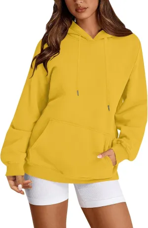 Oversized Hoodie for Women Baggy Fleece Sweatshirt Lightweight Drawstring Pullover Hoodies Streetwear Fall Clothes