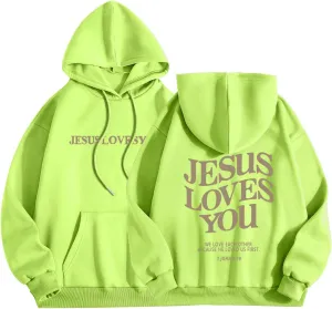 Oversized Hoodie for Women Thankful Grateful Blessed Christian Hooded Hoodies Causal Sweatshirts with Pocket Pullover