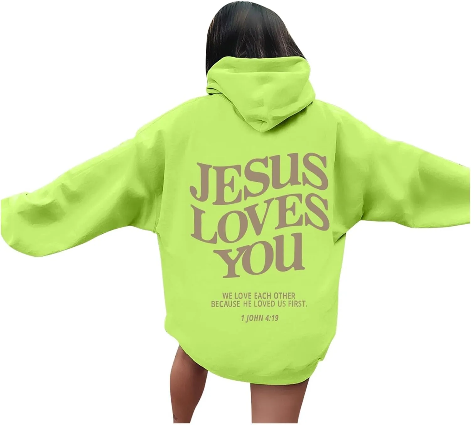 Oversized Hoodie for Women Thankful Grateful Blessed Christian Hooded Hoodies Causal Sweatshirts with Pocket Pullover