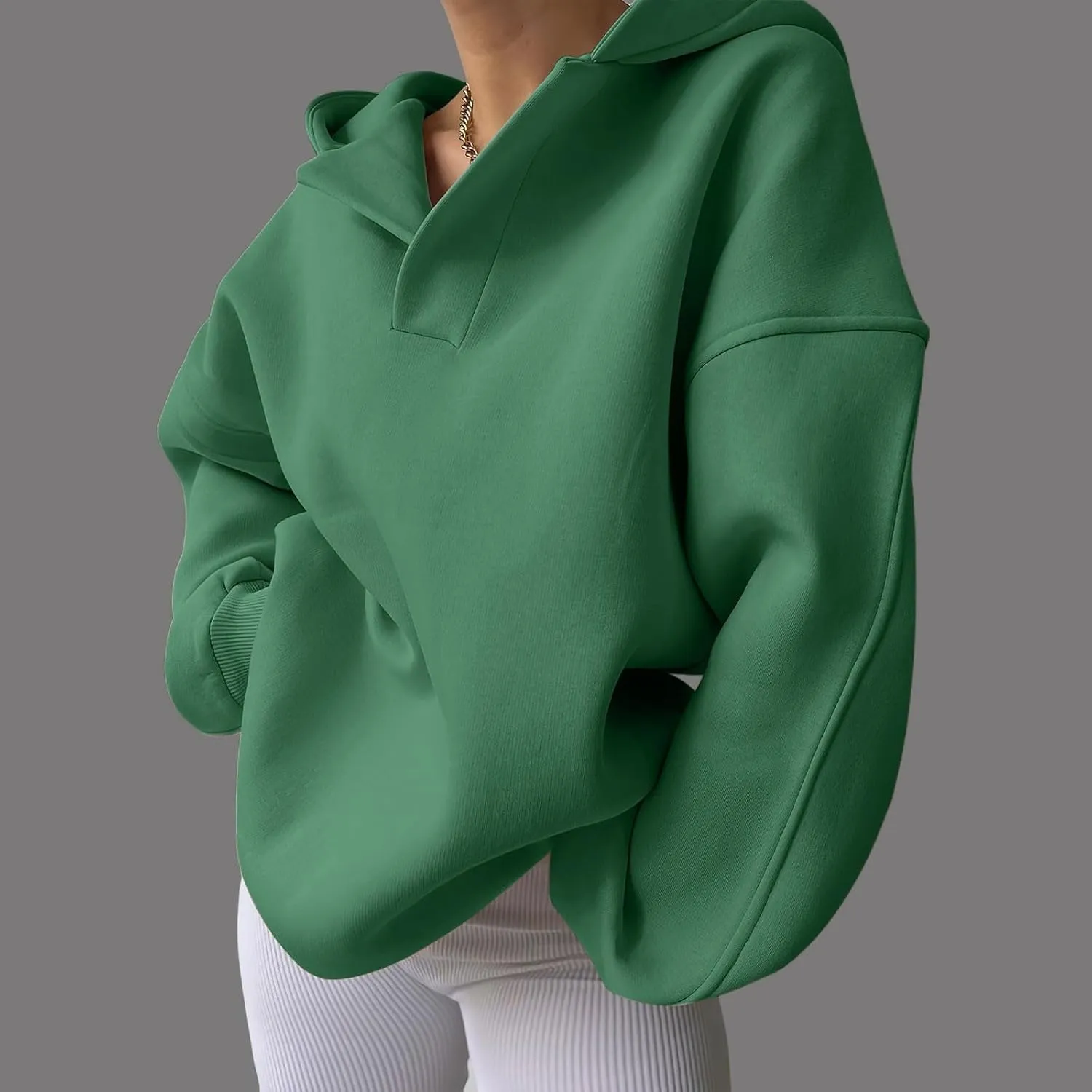 Oversized Hoodies Hoodies For Women Comfort Sweatshirt Fall Long Sleeve Fleece Lined Hoodies V Neck Oversized