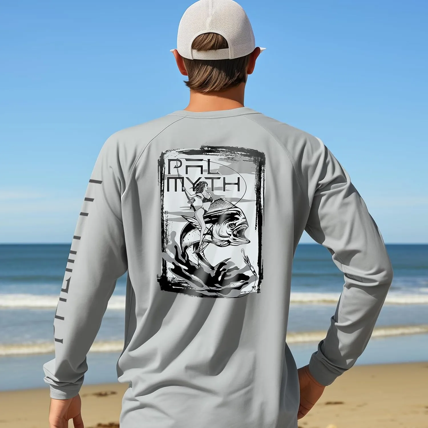 Palmyth Fishing Shirts for Men Long Sleeve UPF 50  Sun Protection UV T Shirt Tee