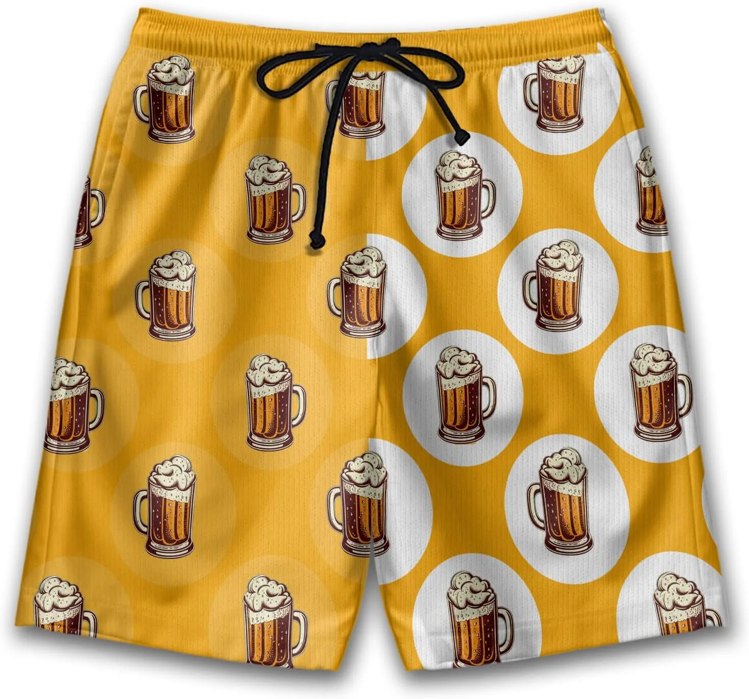 Party Mens Swim Trunks - Beer Swimming Trunks for Men - Tropical Drawstring Beach Shorts, Mens Swim Shorts S31.1