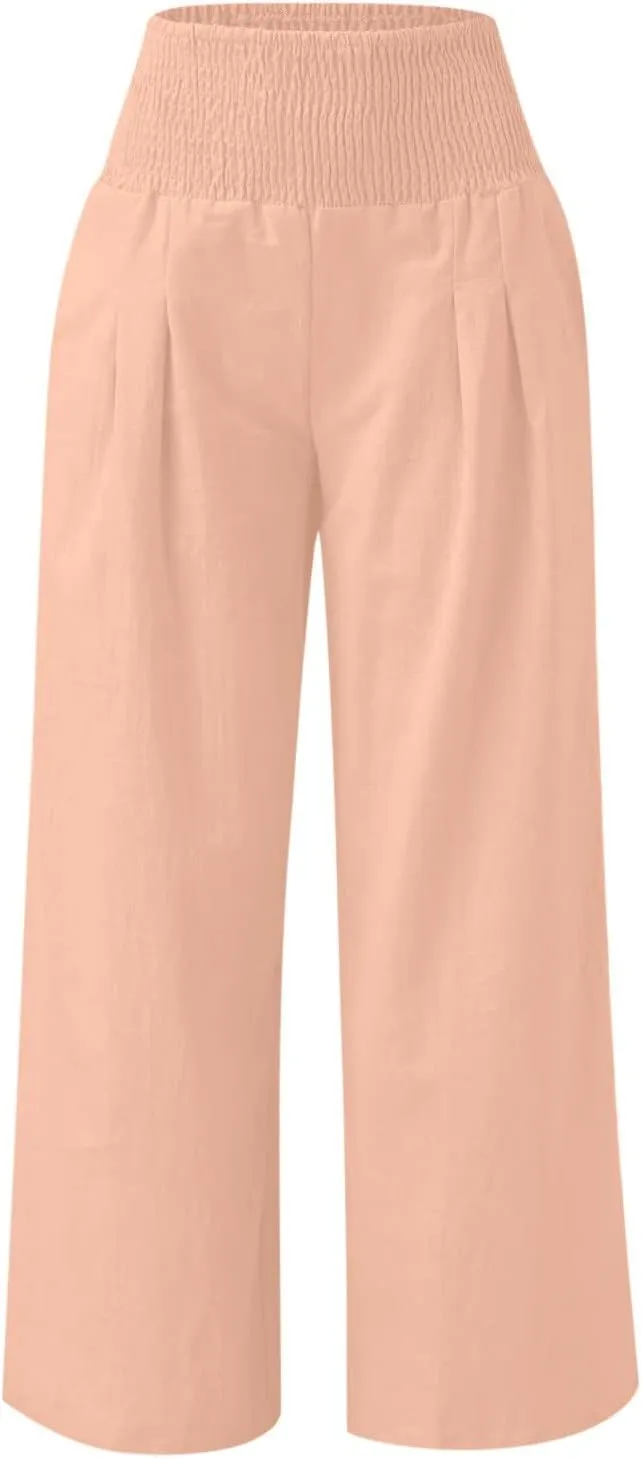 Plus Size Pants for Women, Long Pants for Women Dressy Casual,Extra Long Linen Pants Women Tall 34 Inseam