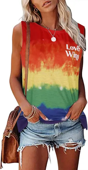 Pride Tank Tops Women Love Wins Gay Sleeveless Shirt LGBT Rainbow Tee Summer LGBTQ Tops