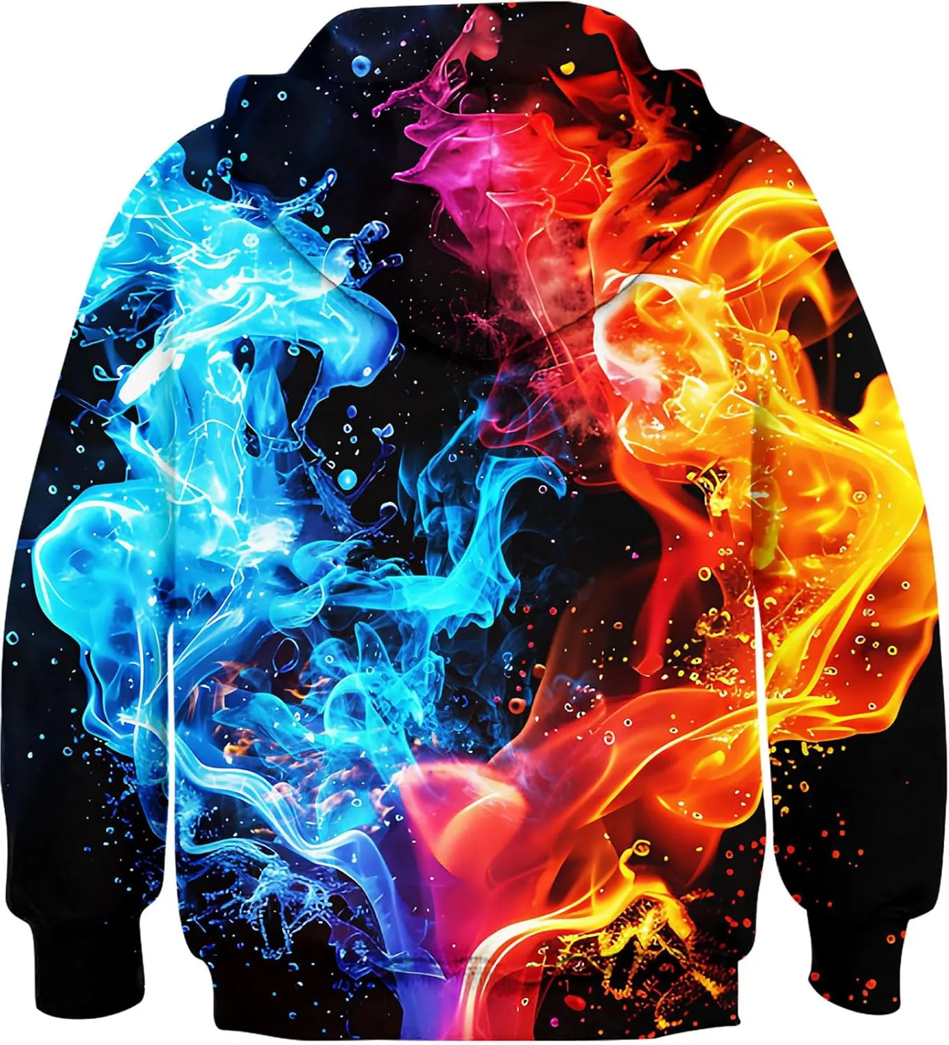 RAISEVERN Kids Hooded Sweatshirt 3D Pullover Hoodie for Girls Boys with Pocket for 6-16 Years