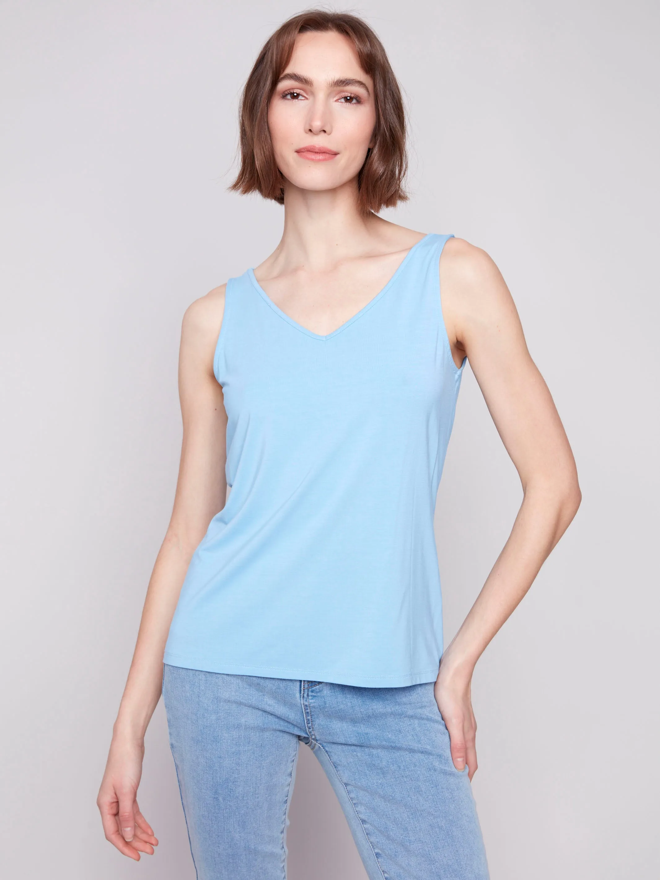 Reversible Bamboo Cami - Bluebell