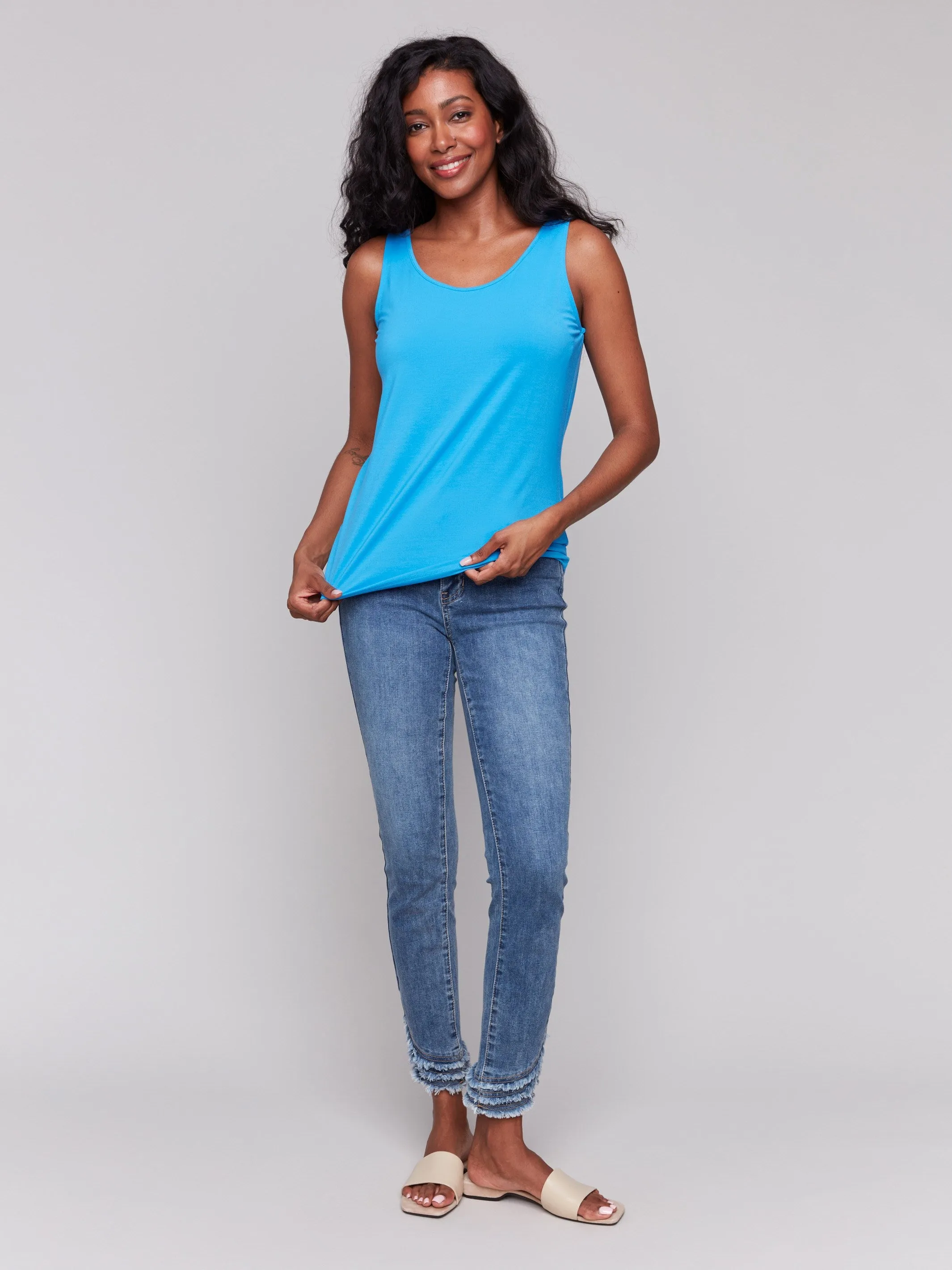 Reversible Bamboo Cami - Lagoon