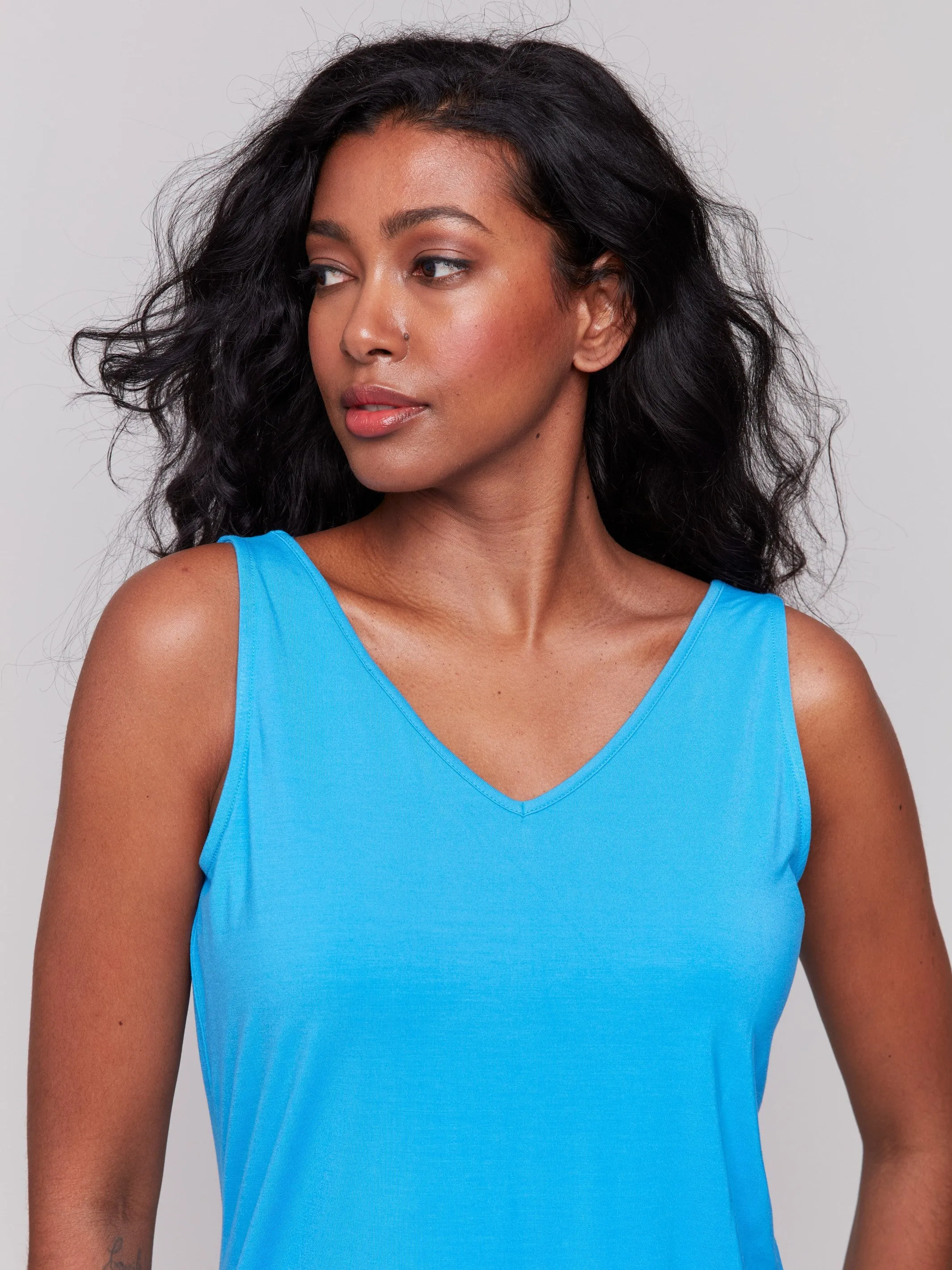Reversible Bamboo Cami - Lagoon