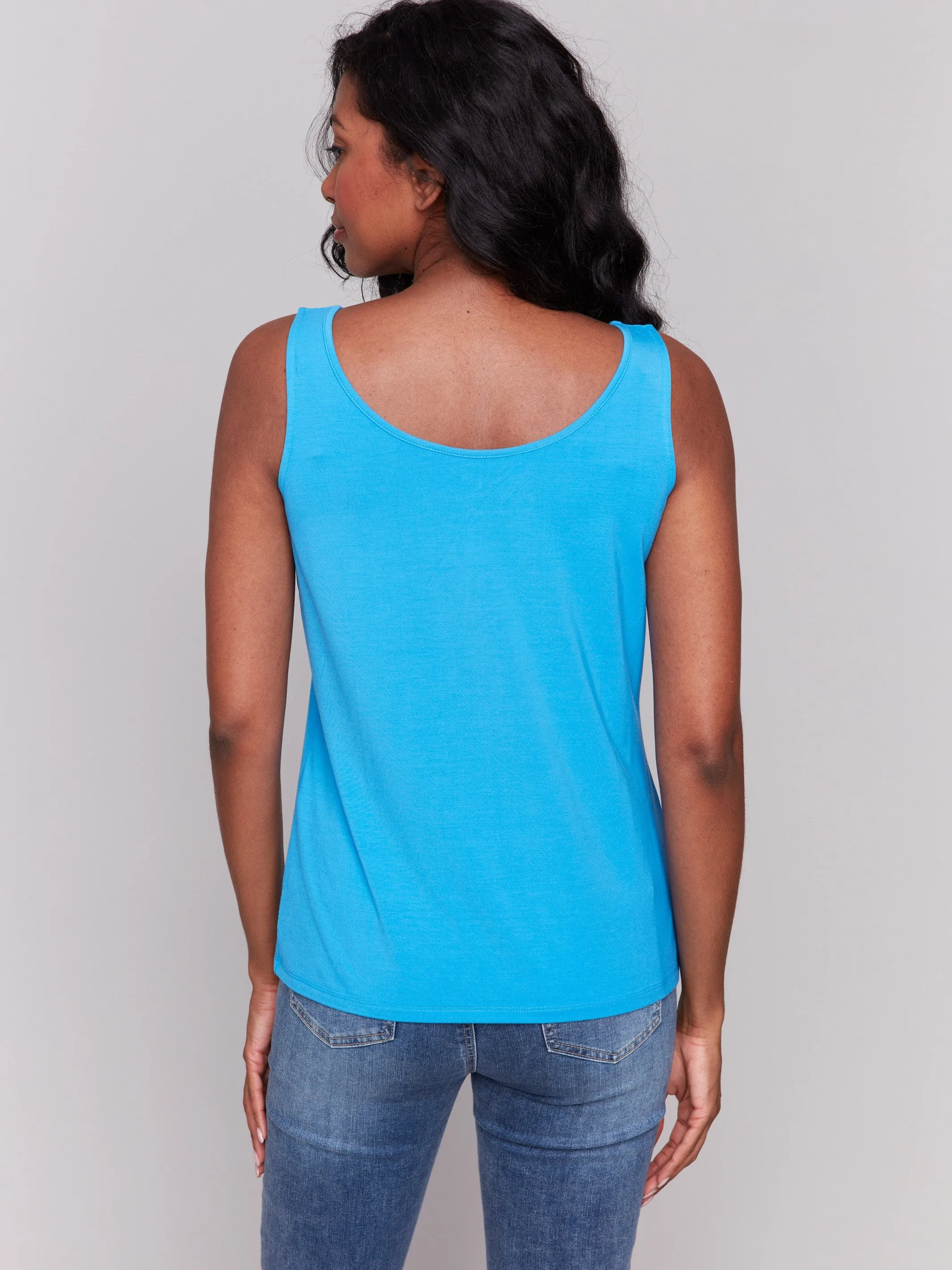 Reversible Bamboo Cami - Lagoon