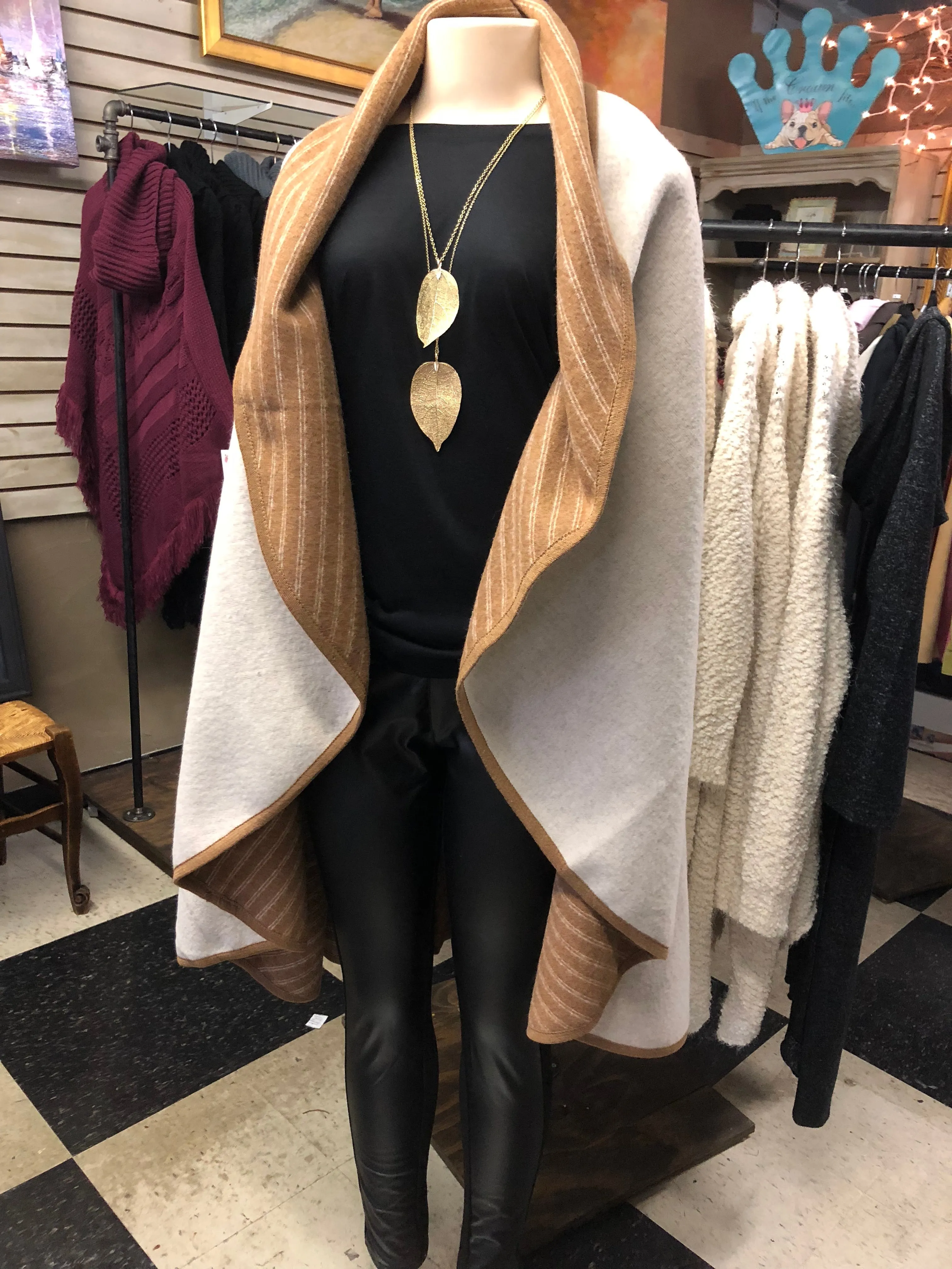 Reversible Long Cape at Roses On The Vine