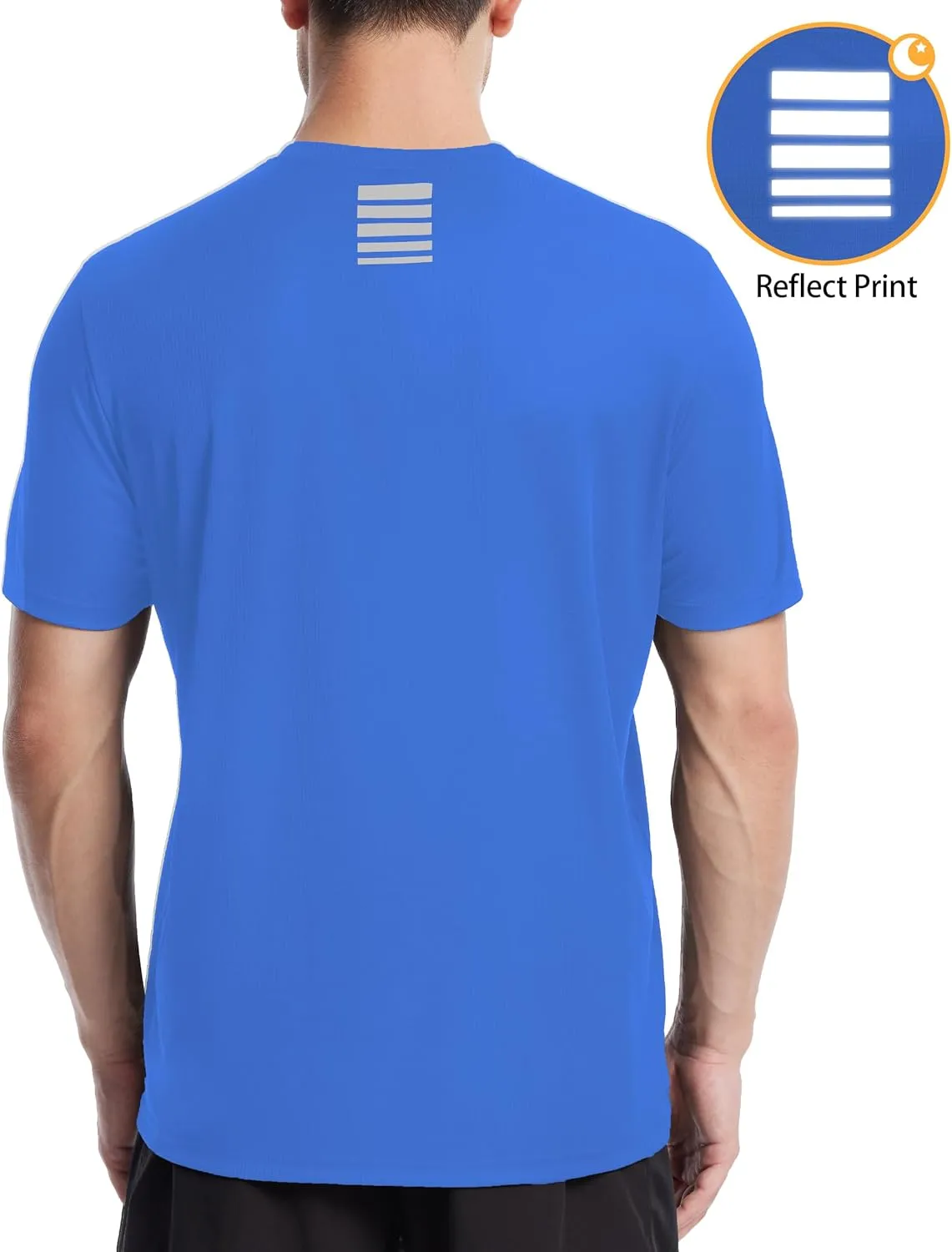 Roadbox Men's Workout Shirts Short Sleeve, Quick Dry Athletic Running T-Shirt, UPF 50  UV Sun Protection Sports Gym Tee Tops