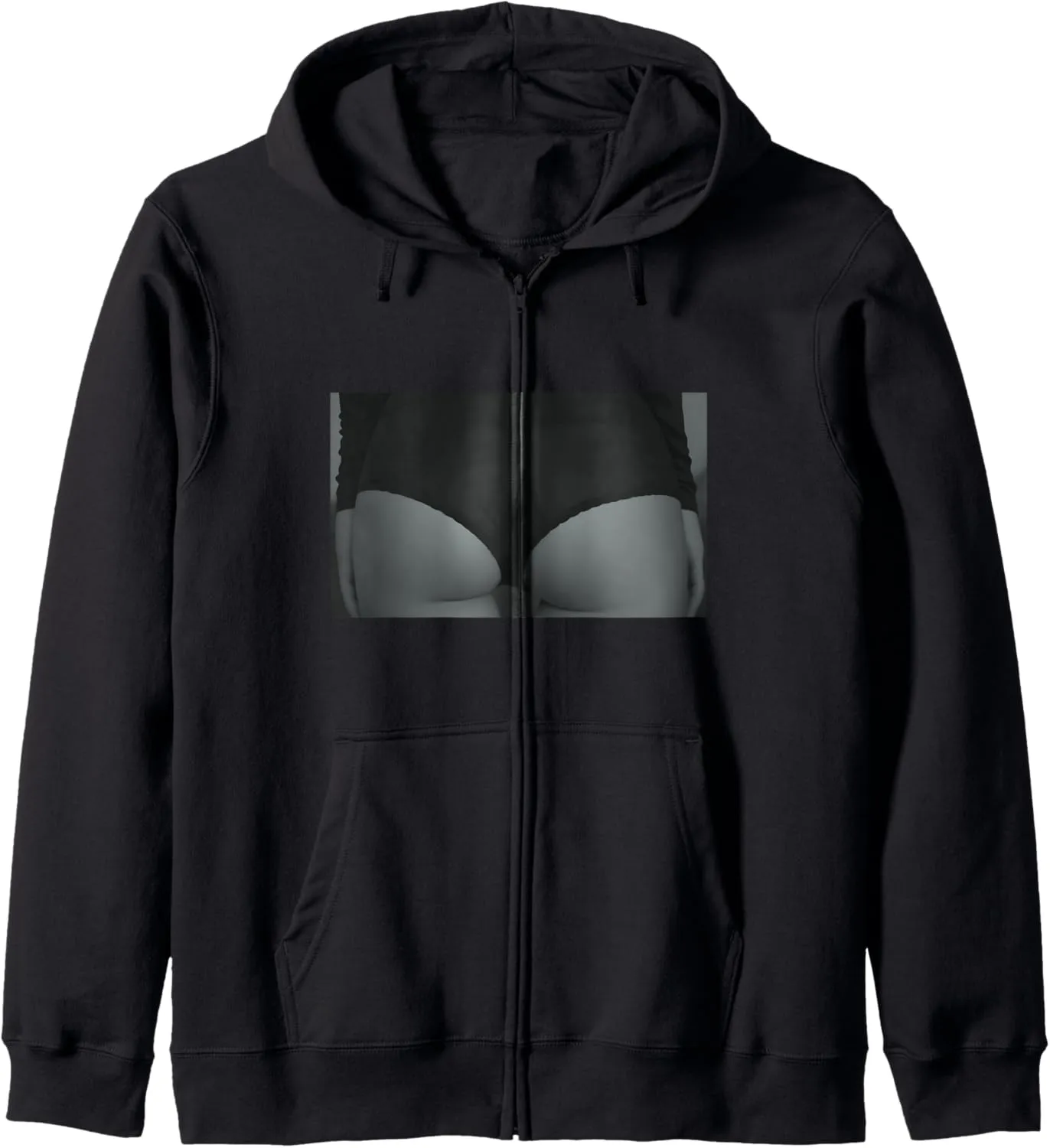 Sexy T-Shirt with Butt in Hot Pants, Lingerie Hoodie Zip Hoodie