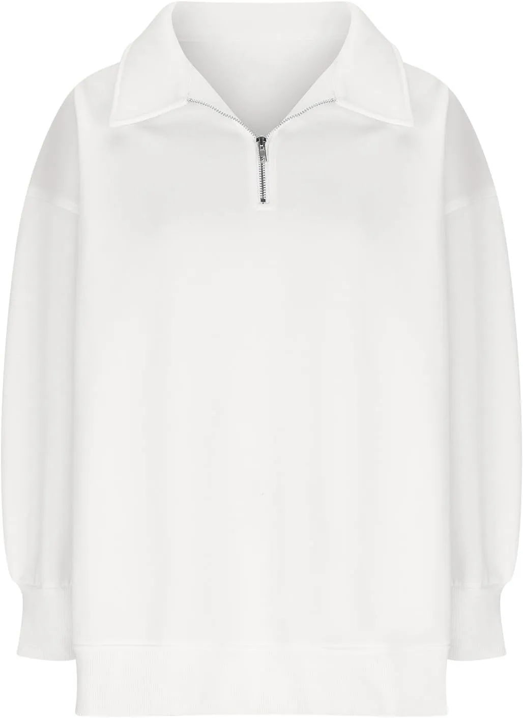 SMIDOW Oversized Sweatshirt For Women 1/4 Zip Up v Neck Fleece Pullovers Casual Loose Fall Fashion 2024 Teen Girls Clothes