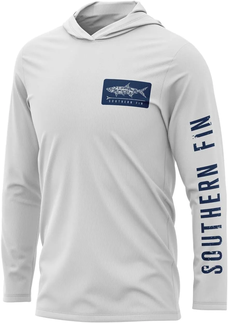 Southern Fin Apparel Performance Fishing Hoodie Shirt for Men Women UPF UV 50  Lightweight With Hood