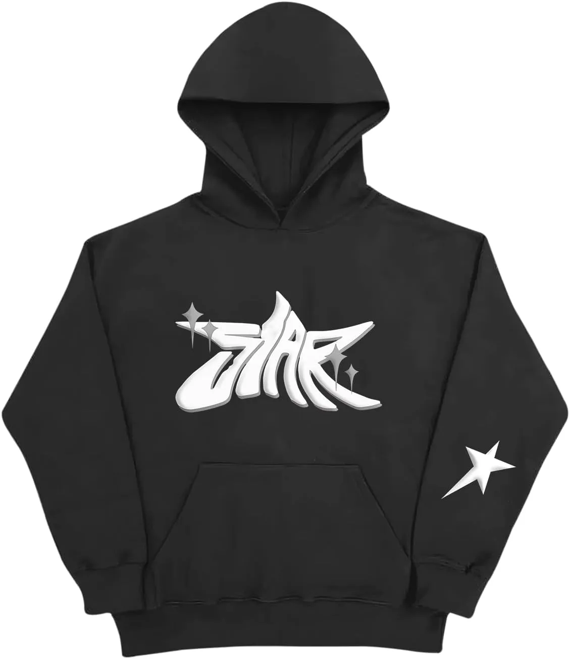 Star Hoodie Oversized Y2k Sweatshirts for Women Cute Stars Graphic Letter Print Hoodies Aesthetic Trendy Pullover