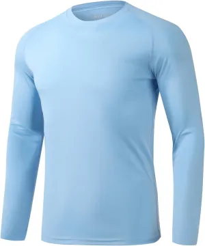STICKON Mens UPF 50  Sun Protection Shirts UV SPF Long Sleeve Swim Tee Shirts Lightweight Rash Guard Fishing T-Shirt