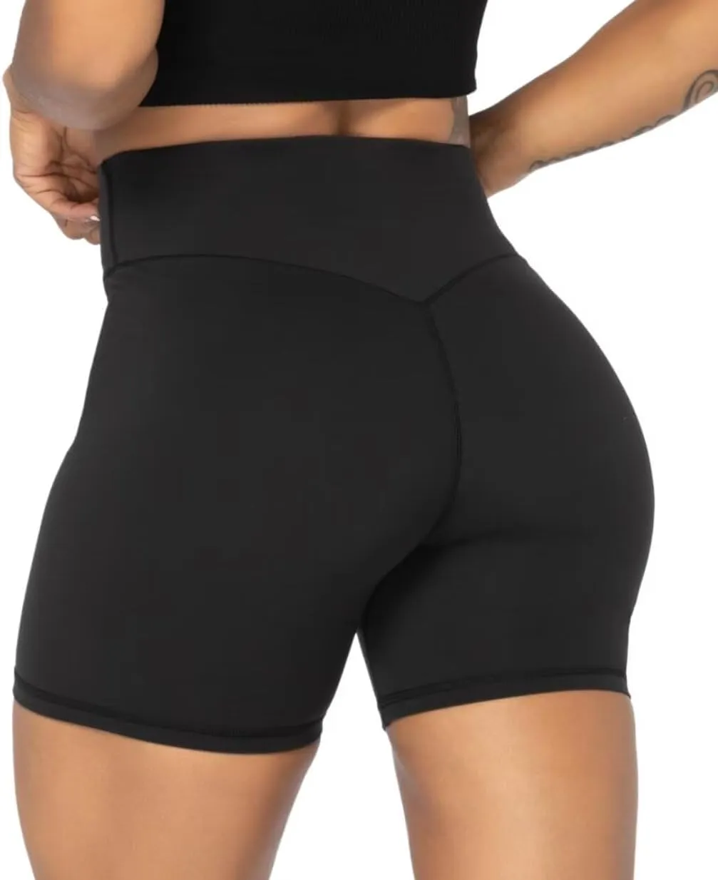 Sunzel No Front Seam High Waist Biker Shorts for Women, Squat Proof Yoga Workout Gym Bike Shorts